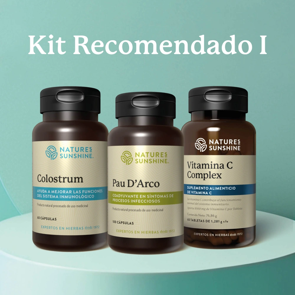 Kit I · Colostrum, Pau D’Arco y Vitamina C · Nature’s Sunshine